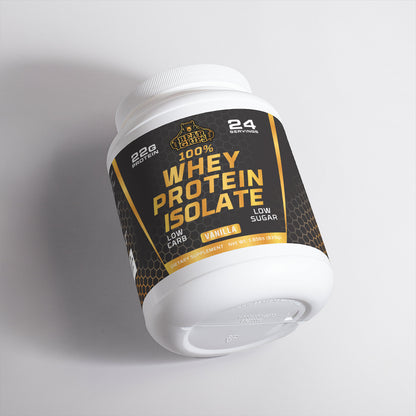 100% Whey Protein Isolate - Vanilla - 22g Pure Protein - 24 Servings - Low Carb - Low Sugar - Bear Grips -Premium Protein