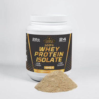 100% Whey Protein Isolate - Vanilla - 22g Pure Protein - 24 Servings - Low Carb - Low Sugar - Bear Grips -Premium Protein