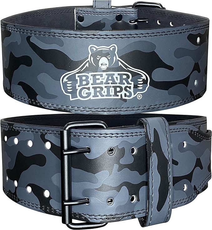 5mm Double Prong Weight Lifting Belt - 4 Inch Uniform Width - Steel Buckle.