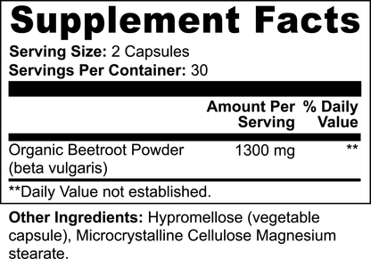 Beet Root Powder Capsules - 1300MG - Bear Grips