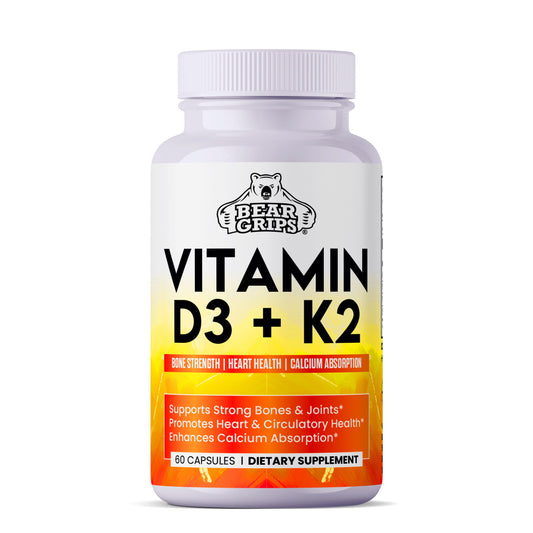 Vitamin D3 + K2 - 2 Month Supply - Bear Grips