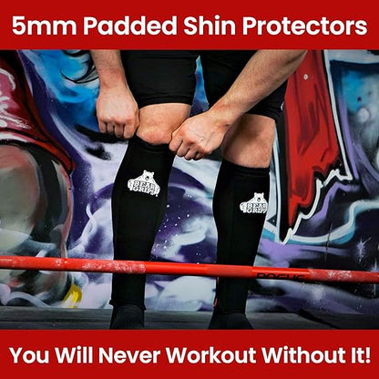 Padded Shin Sleeves for Deadlifts, Rope Climbs, and Shin Protection