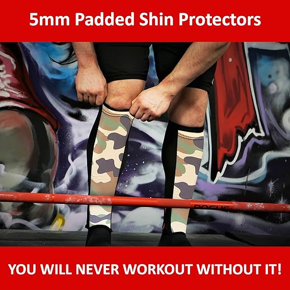 Padded Shin Sleeves for Deadlifts, Rope Climbs, and Shin Protection