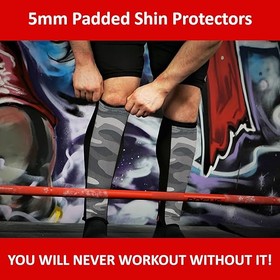 Padded Shin Sleeves for Deadlifts, Rope Climbs, and Shin Protection