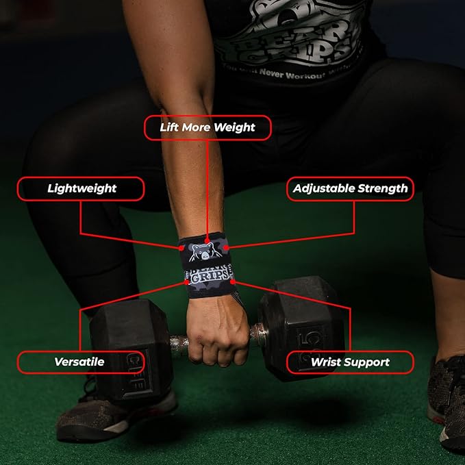 Strength Wraps Cloth Wrist Wraps - For WODs, Weightlifting, Olympic Lifting, Wrist Support