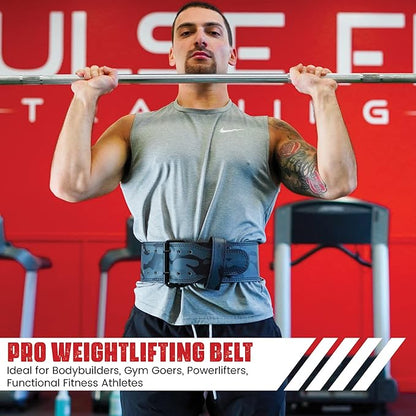 5mm Double Prong Weight Lifting Belt - 4 Inch Uniform Width - Steel Buckle.