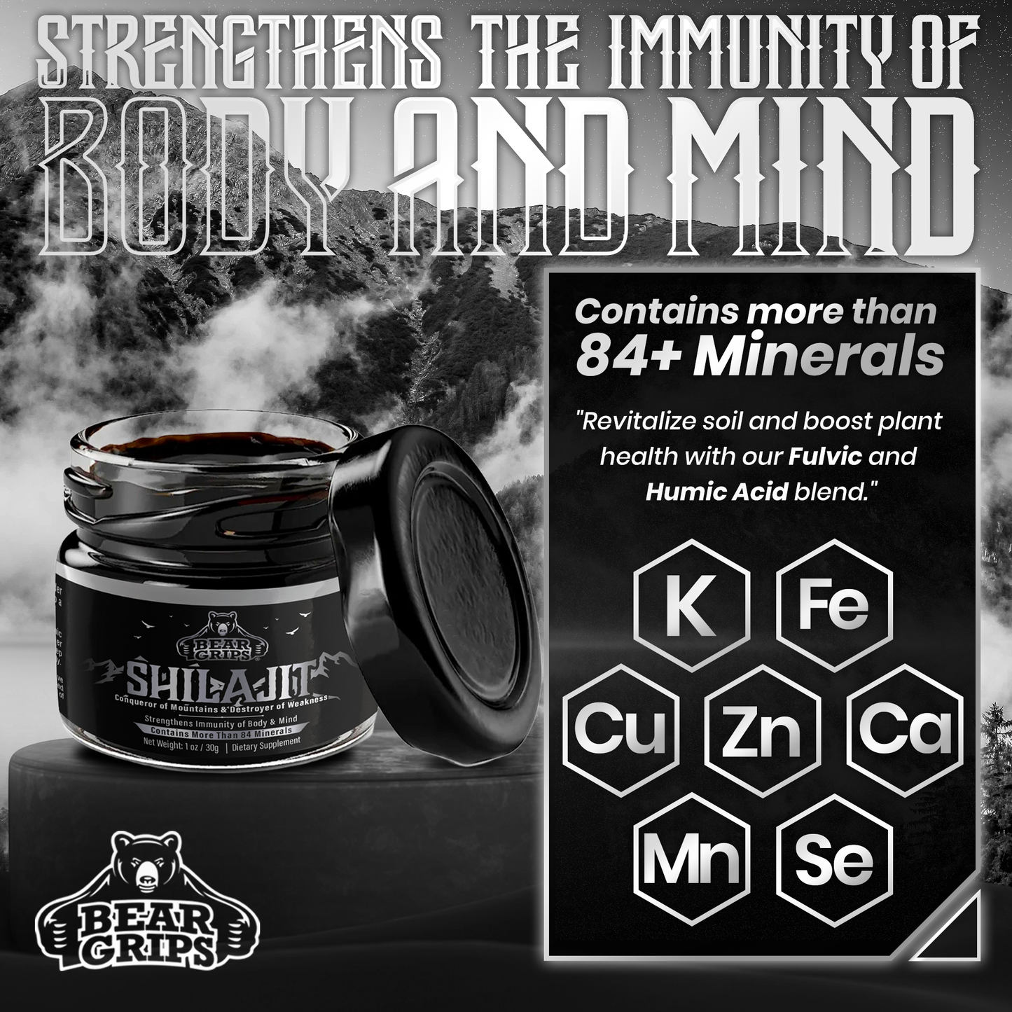 Himalayan Shilajit Organic Resin | 84+ Minerals | Gold Standard for Purity & Potency