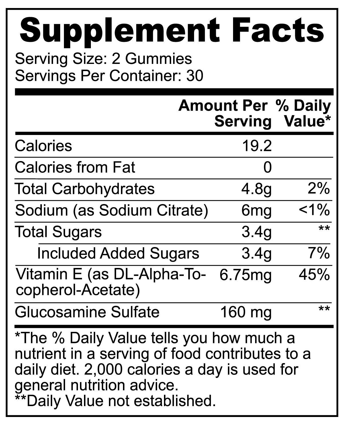 Joint Support Gummies | Glucosamine | 60 Count