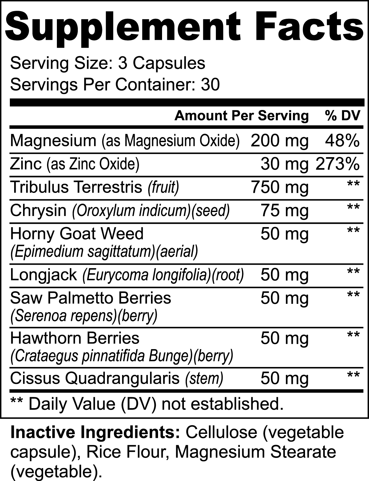 Extra Strength Testosterone Booster | Strength, Libido, Immunity | Magnesium, Zinc, Tribulus Terrestris, Horny Goat Weed, Longjack, Saw Palmetto, Hawthorn Berries | 90 Capsules, Made in the USA By Bear Grips