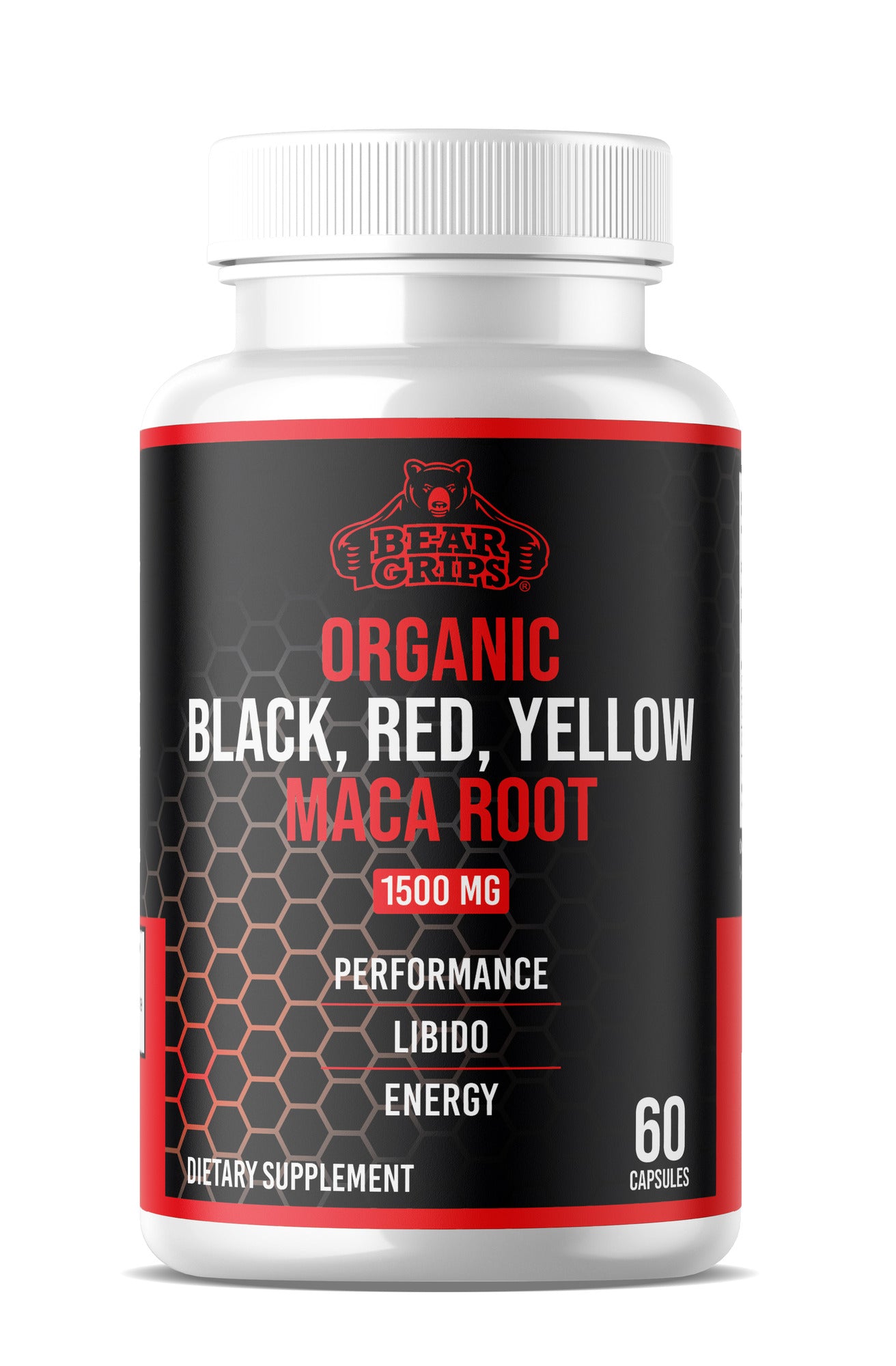 Organic Maca Root |Libido, & Performance| Black, Red, Yellow Maca | Energy & Vitality By Bear Grips